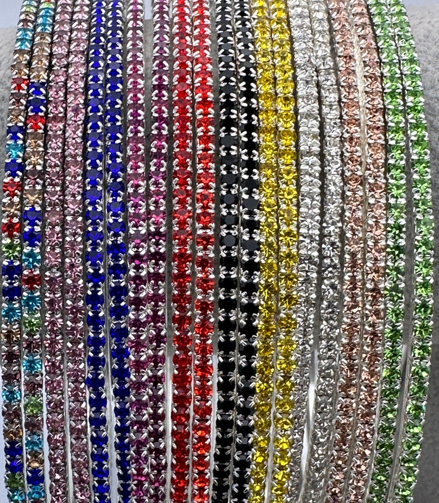 10CM Colourful Rhinestones Trendy Statement Hoop Earrings - Fatisha Boutique
