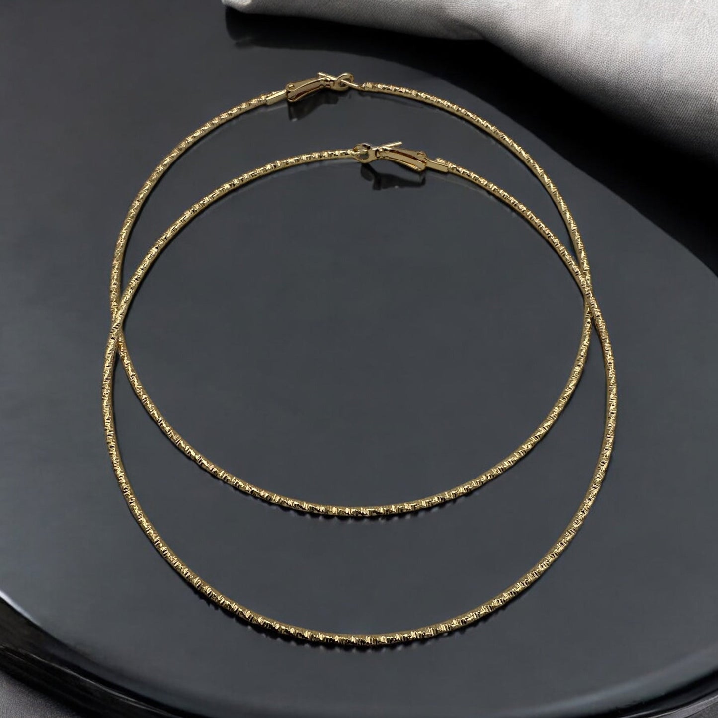 10cm Lightweight Hoop Earrings - Fatisha Boutique