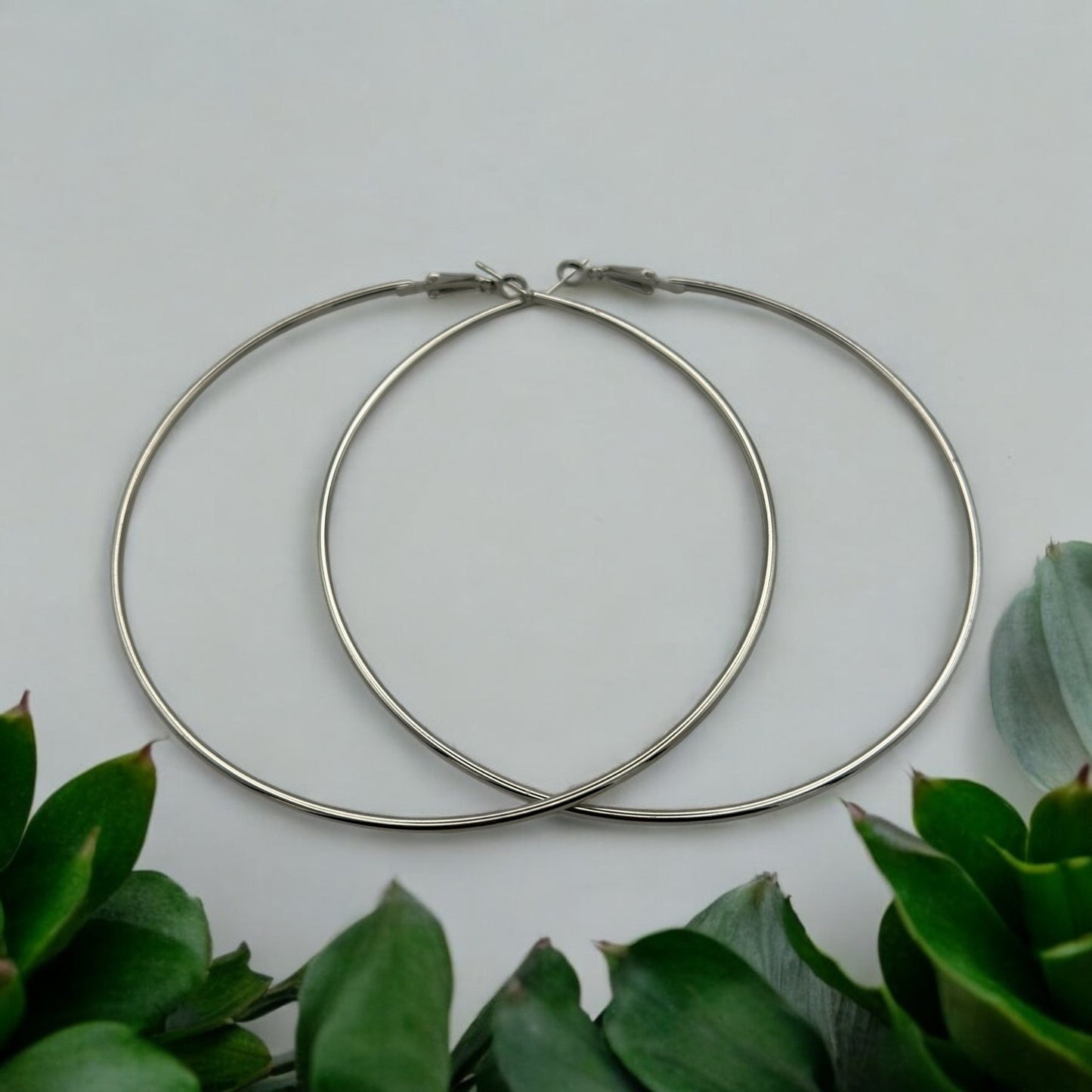 10CM Trendy Style Big Hoop Earrings - Available in Silver & Gold - Fatisha Boutique