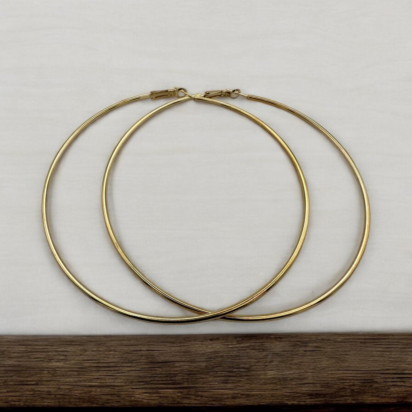 10CM Trendy Style Big Hoop Earrings - Available in Silver & Gold - Fatisha Boutique