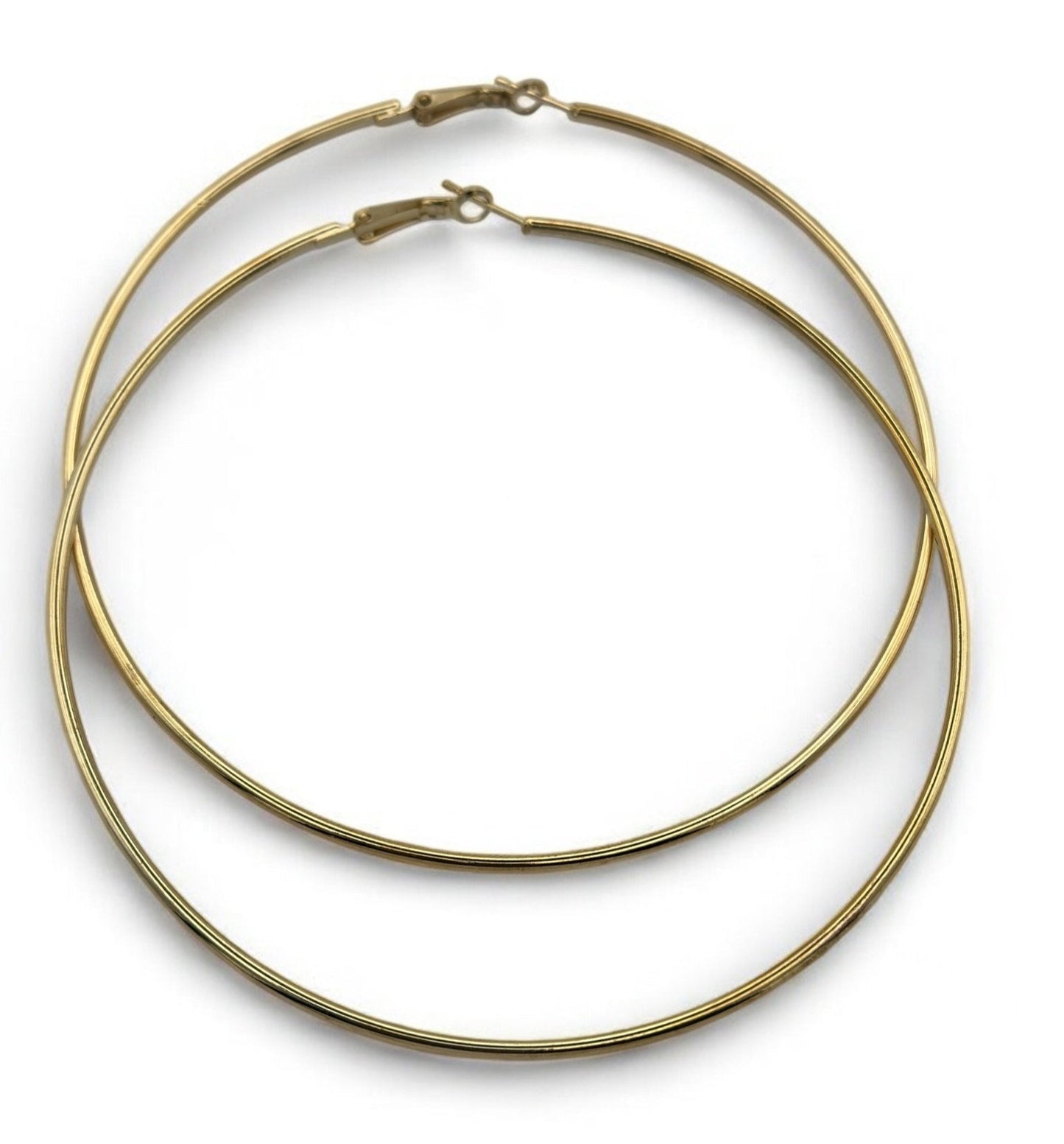 10CM Trendy Style Big Hoop Earrings - Available in Silver & Gold - Fatisha Boutique