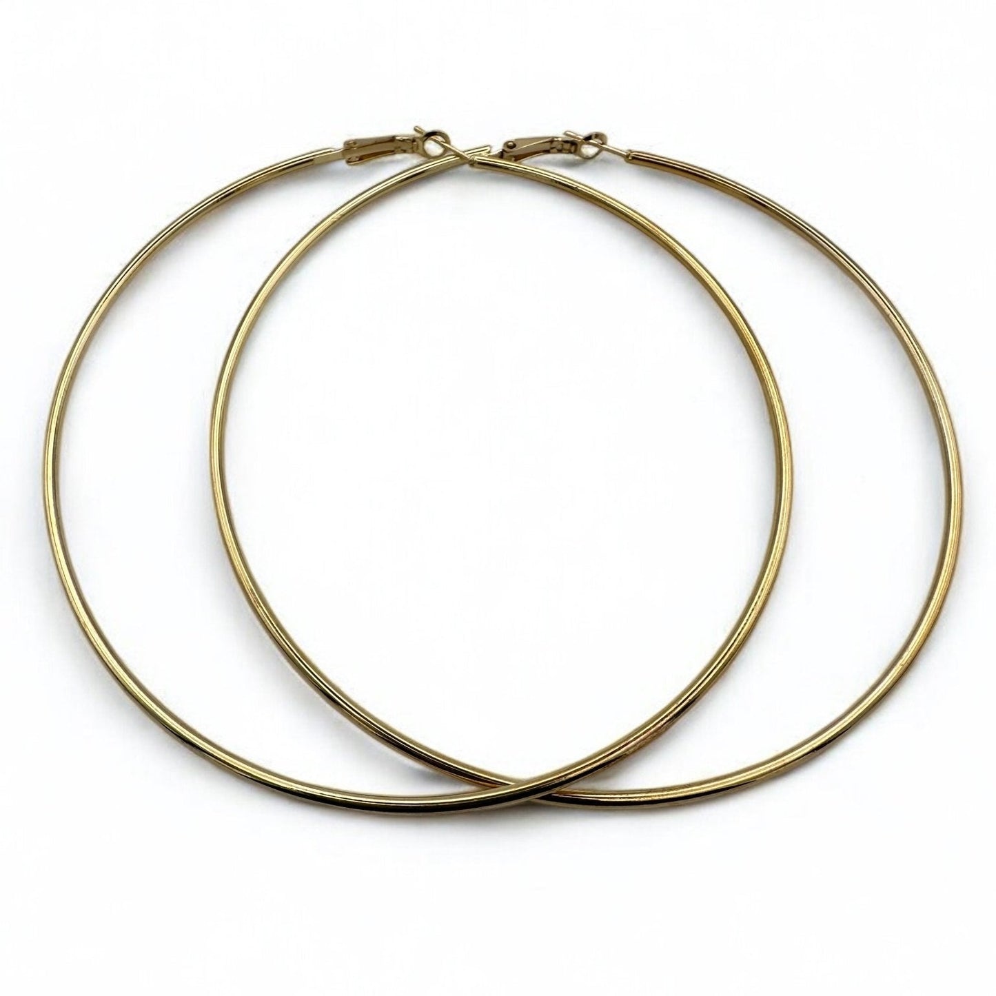 10CM Trendy Style Big Hoop Earrings - Available in Silver & Gold - Fatisha Boutique