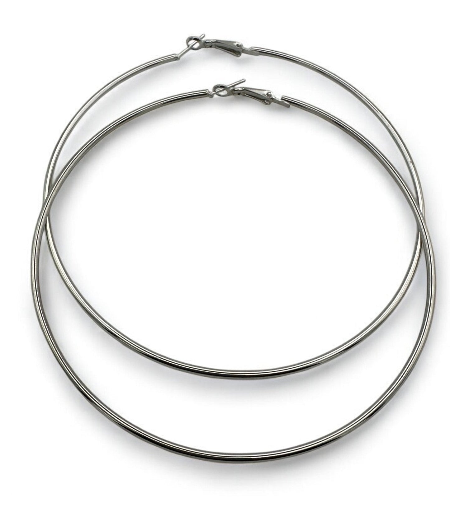 10CM Trendy Style Big Hoop Earrings - Available in Silver & Gold - Fatisha Boutique