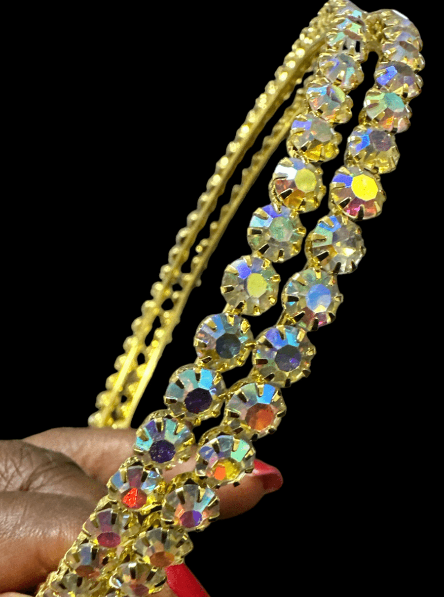 11CM Crystal Rhinestones Oversized Trendy Statement Hoop Earrings - Fatisha Boutique