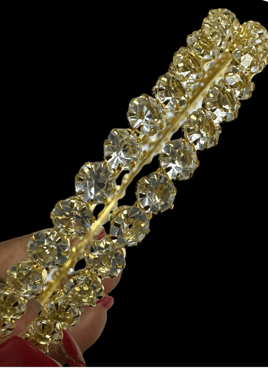 11CM Crystal Rhinestones Oversized Trendy Statement Hoop Earrings - Fatisha Boutique