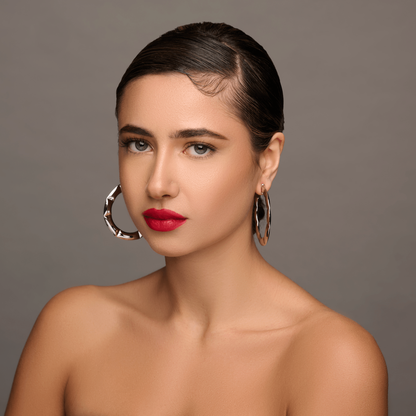 6CM Bamboo Style Statement Hoop Earrings - Fatisha Boutique