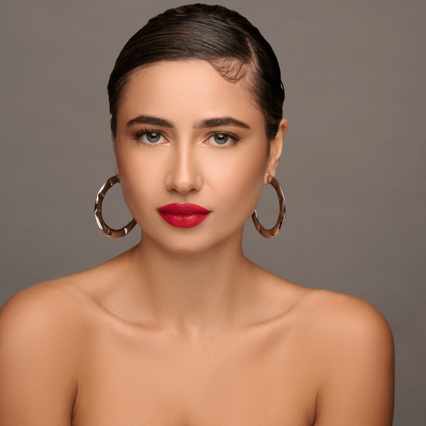 6CM Bamboo Style Statement Hoop Earrings - Fatisha Boutique