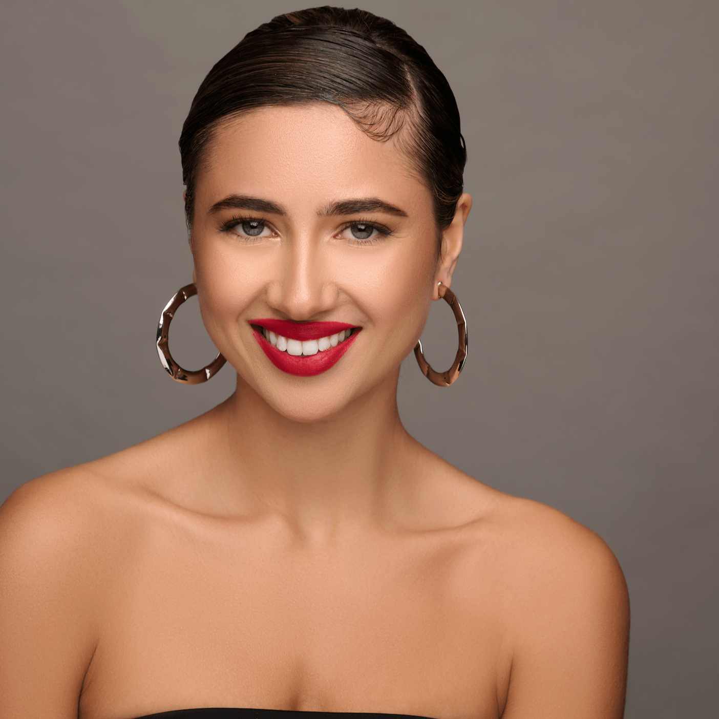 6CM Bamboo Style Statement Hoop Earrings - Fatisha Boutique