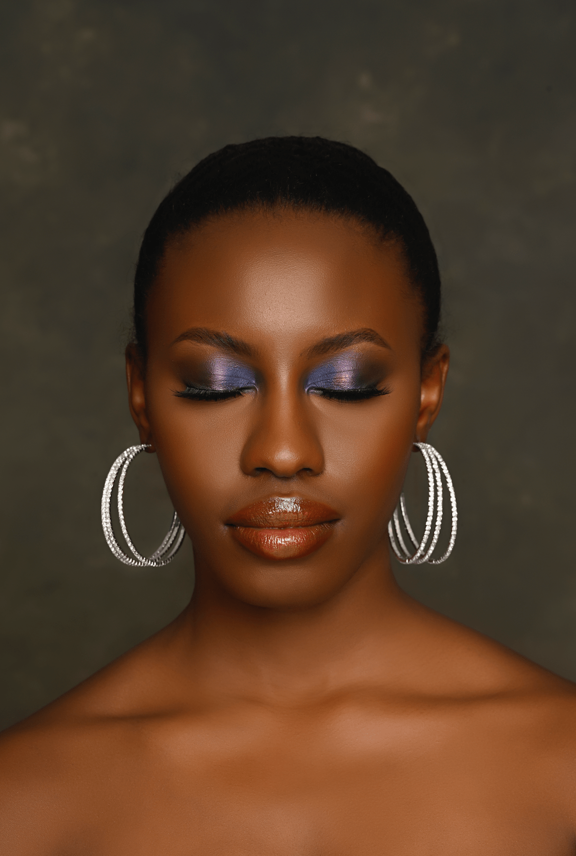 6CM Elegant Rhinestones Statement Hoop Earrings - Fatisha Boutique