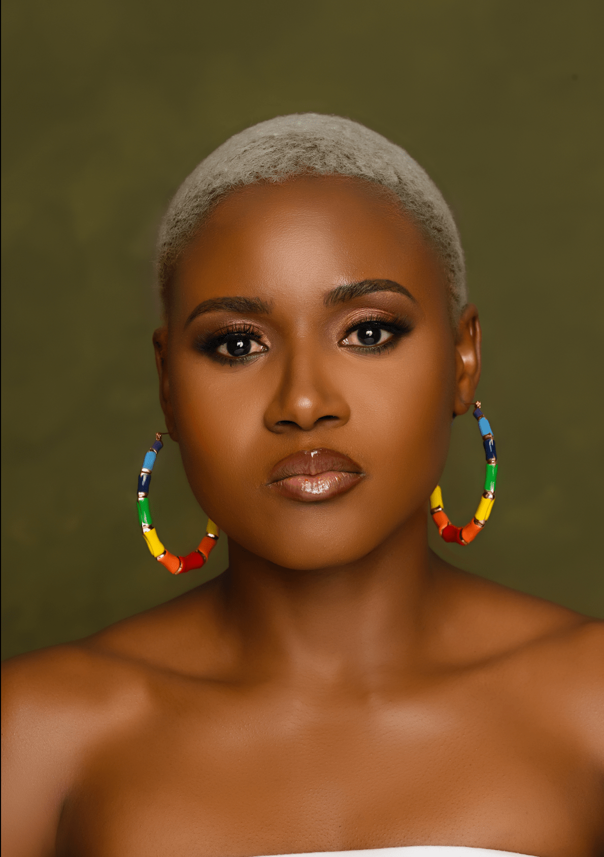 7CM Chunky Bamboo Hoop Earrings – Retro Gold Statement Hoops – Lightweight & Trendy - Fatisha Boutique