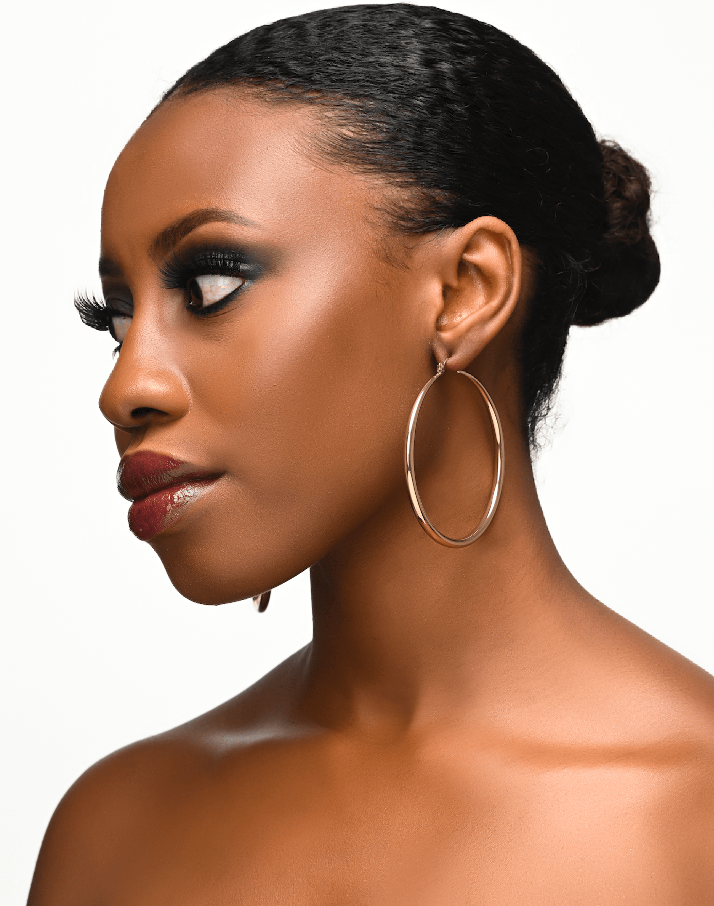 7CM Chunky Gold Statement Hoop Earrings - Fatisha Boutique