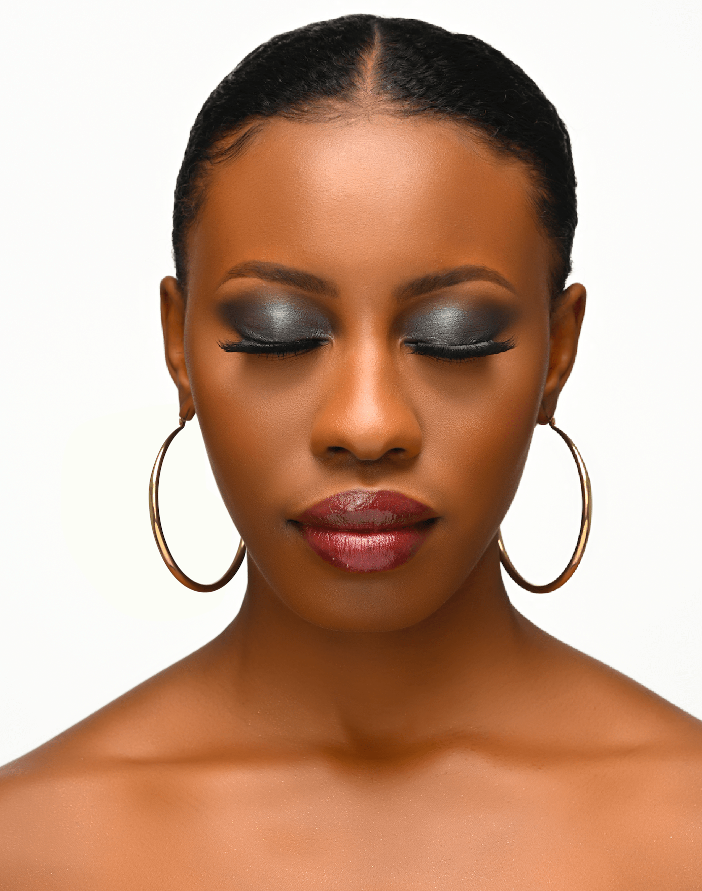 7CM Chunky Gold Statement Hoop Earrings - Fatisha Boutique