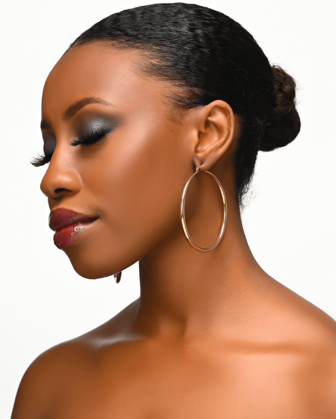 7CM Chunky Gold Statement Hoop Earrings - Fatisha Boutique
