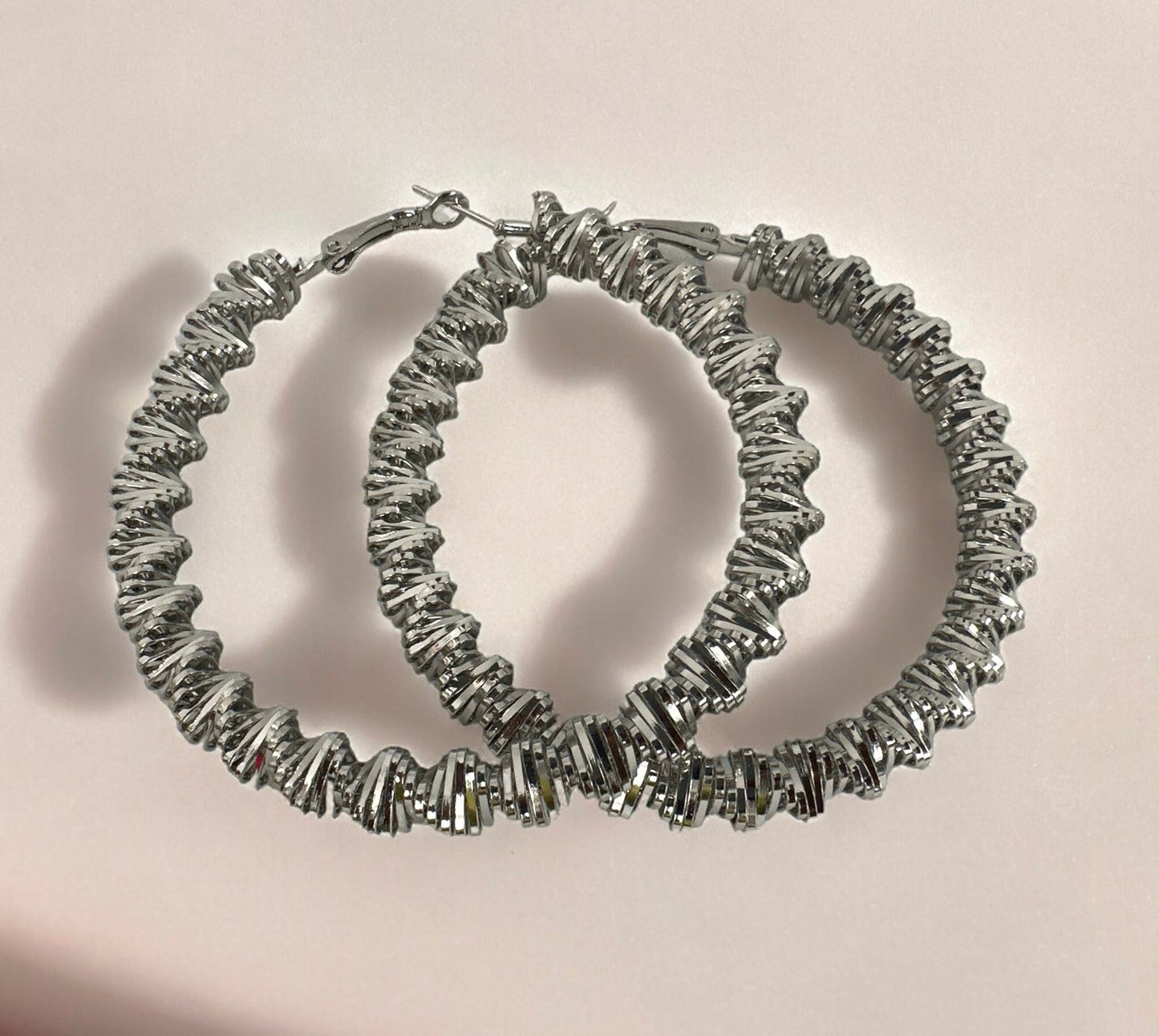 7CM Chunky Spiral Spring Metal Design Statement Hoop Earrings - Fatisha Boutique