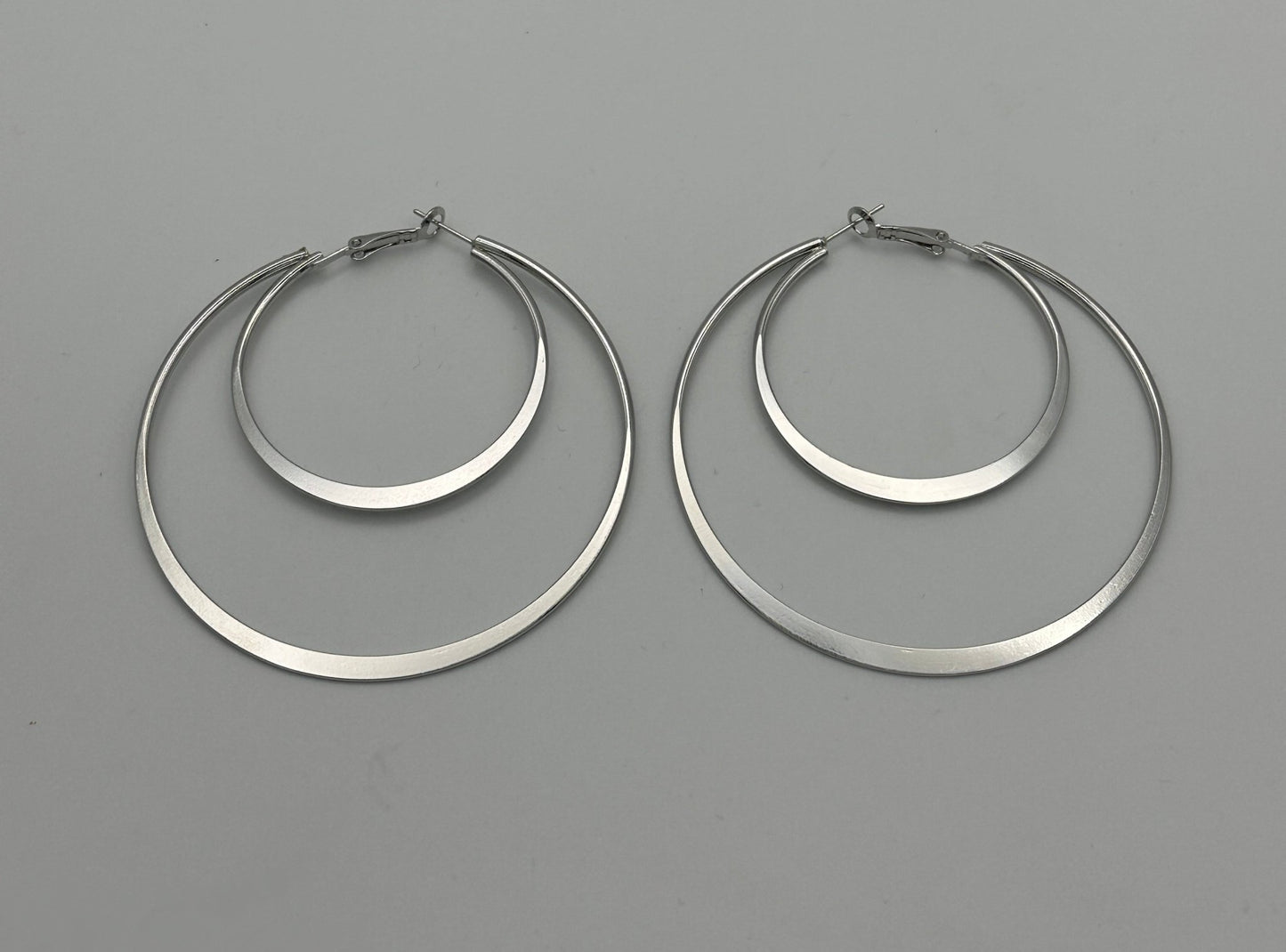 7CM Double Circles Statement Hoop Earrings - Fatisha Boutique