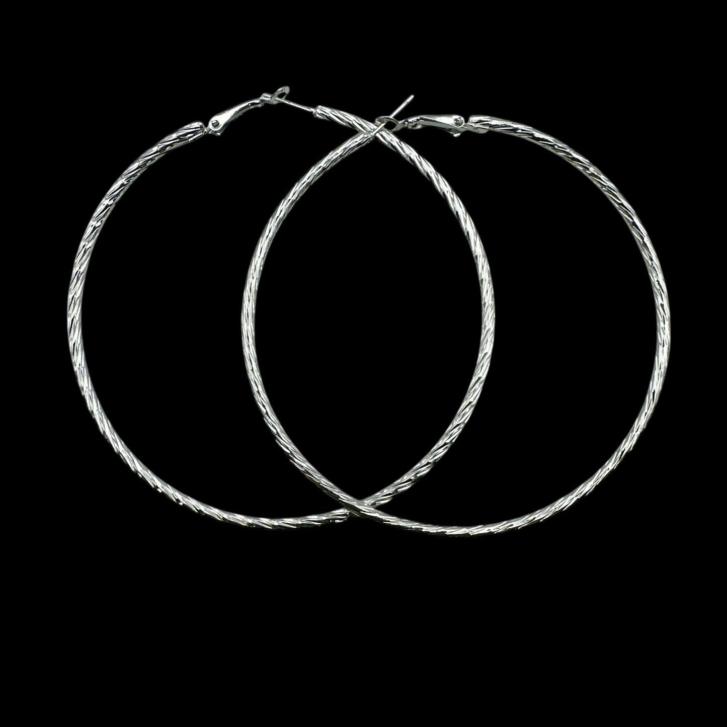 8CM Large Round Statement Hoop Earrings – Bold Lightweight Fashion Jewellery in Silver & Gold - Fatisha Boutique
