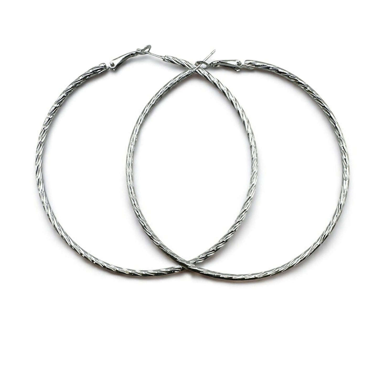 8CM Large Round Statement Hoop Earrings – Bold Lightweight Fashion Jewellery in Silver & Gold - Fatisha Boutique