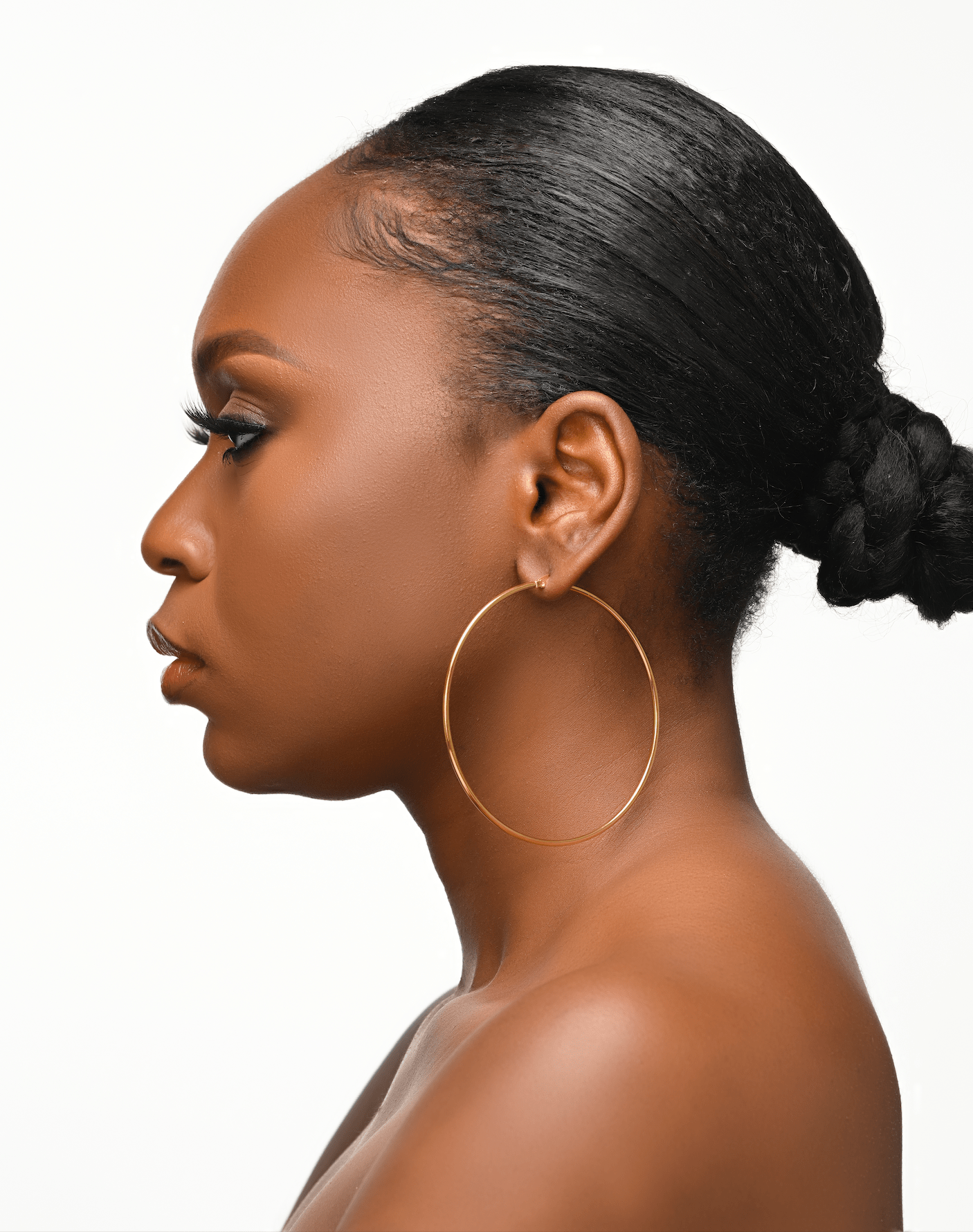 8CM Stainless Steel Statement Hoop Earrings - Fatisha Boutique