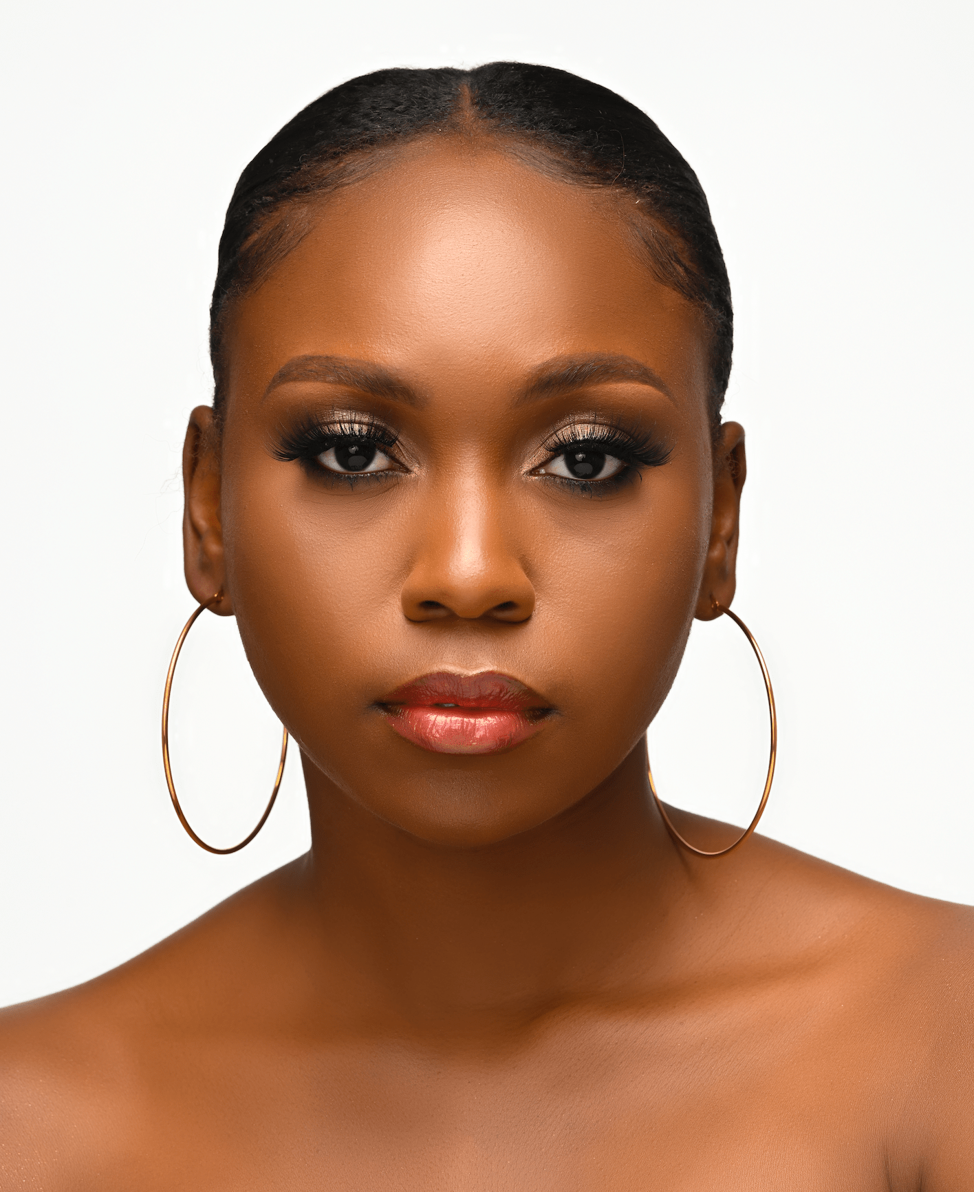 8CM Stainless Steel Statement Hoop Earrings - Fatisha Boutique