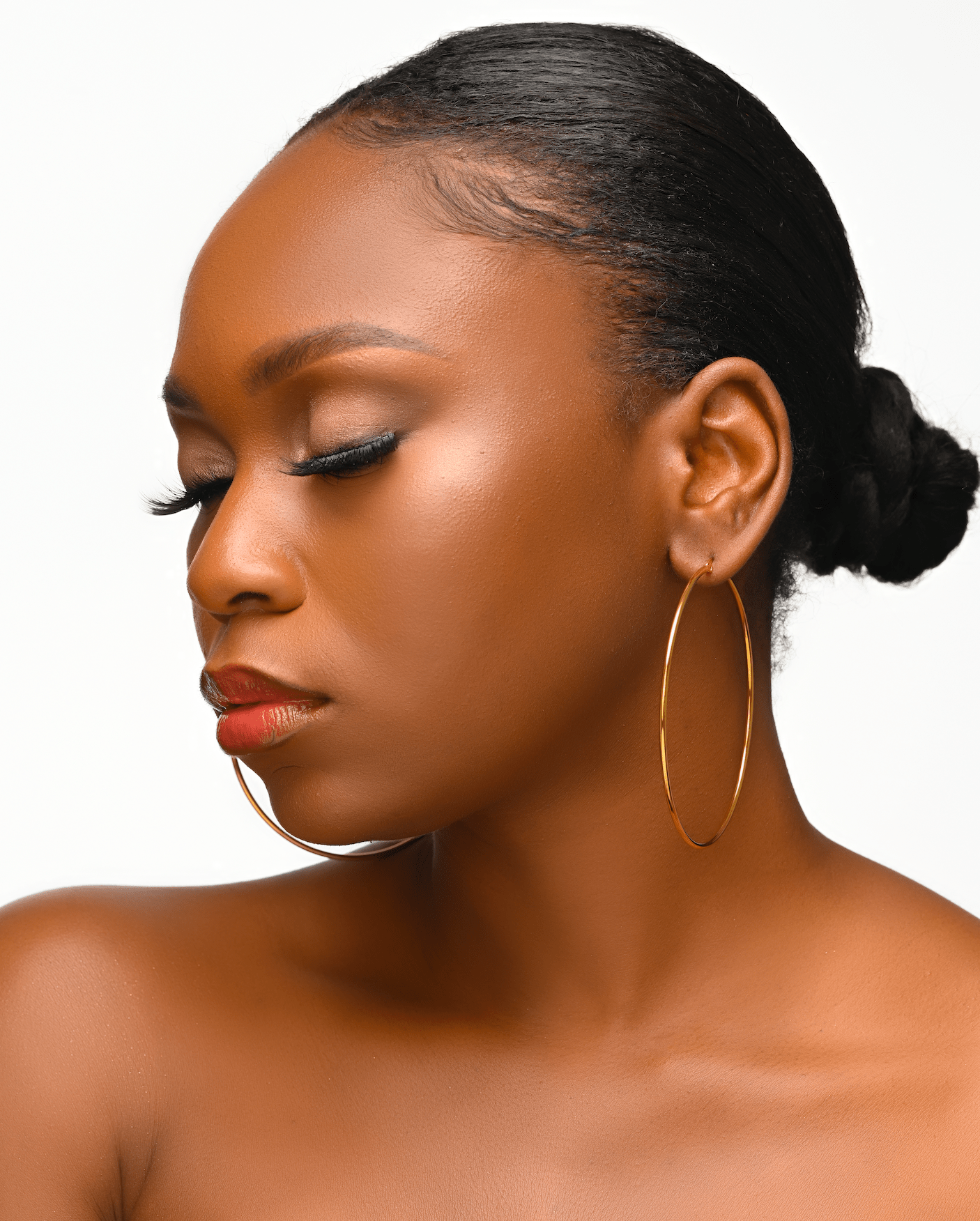 8CM Stainless Steel Statement Hoop Earrings - Fatisha Boutique