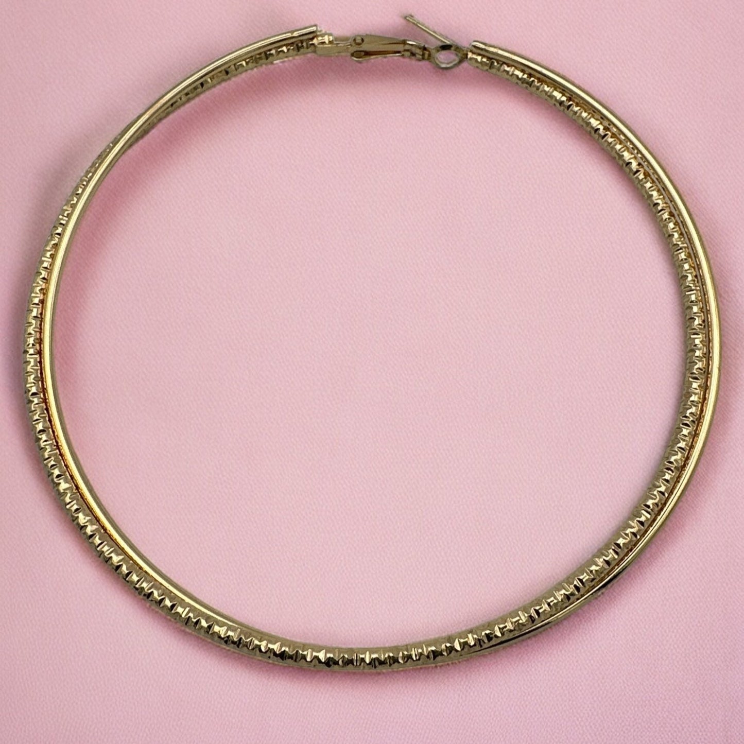 9CM Round Doubled Hoops Statement Hoop Earrings - Fatisha Boutique