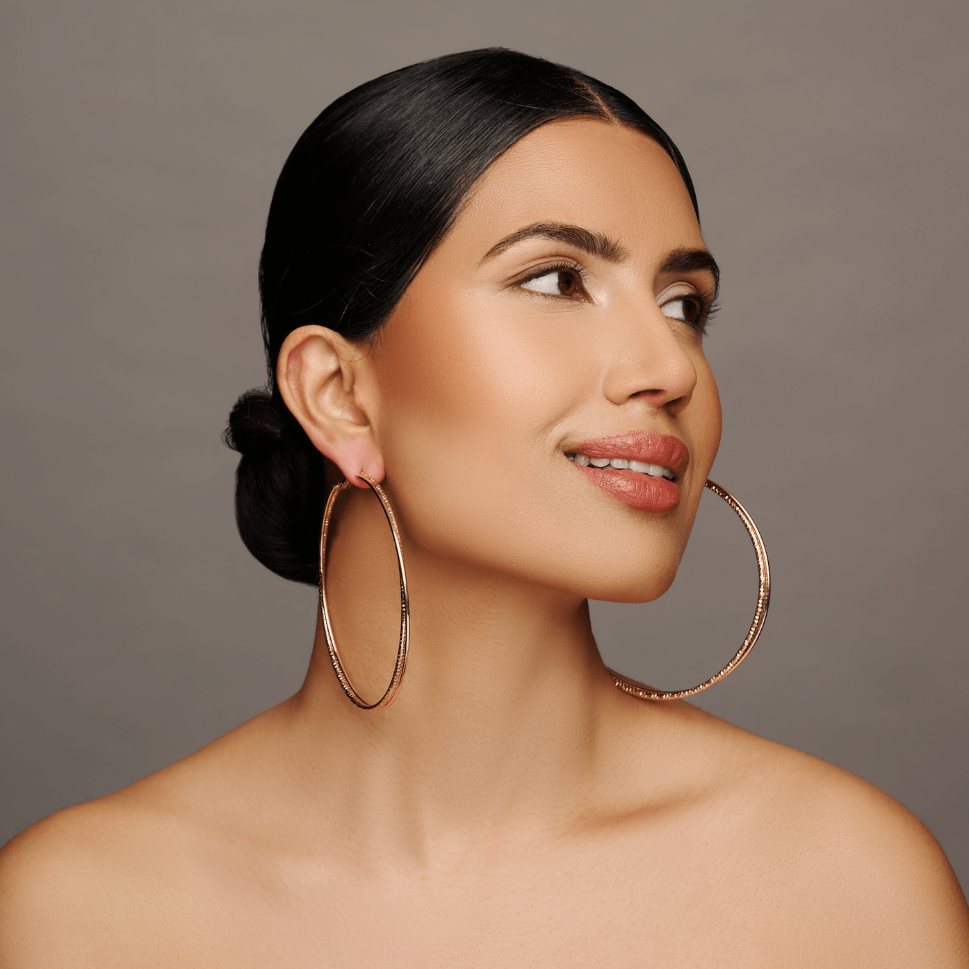 9CM Round Doubled Hoops Statement Hoop Earrings - Fatisha Boutique