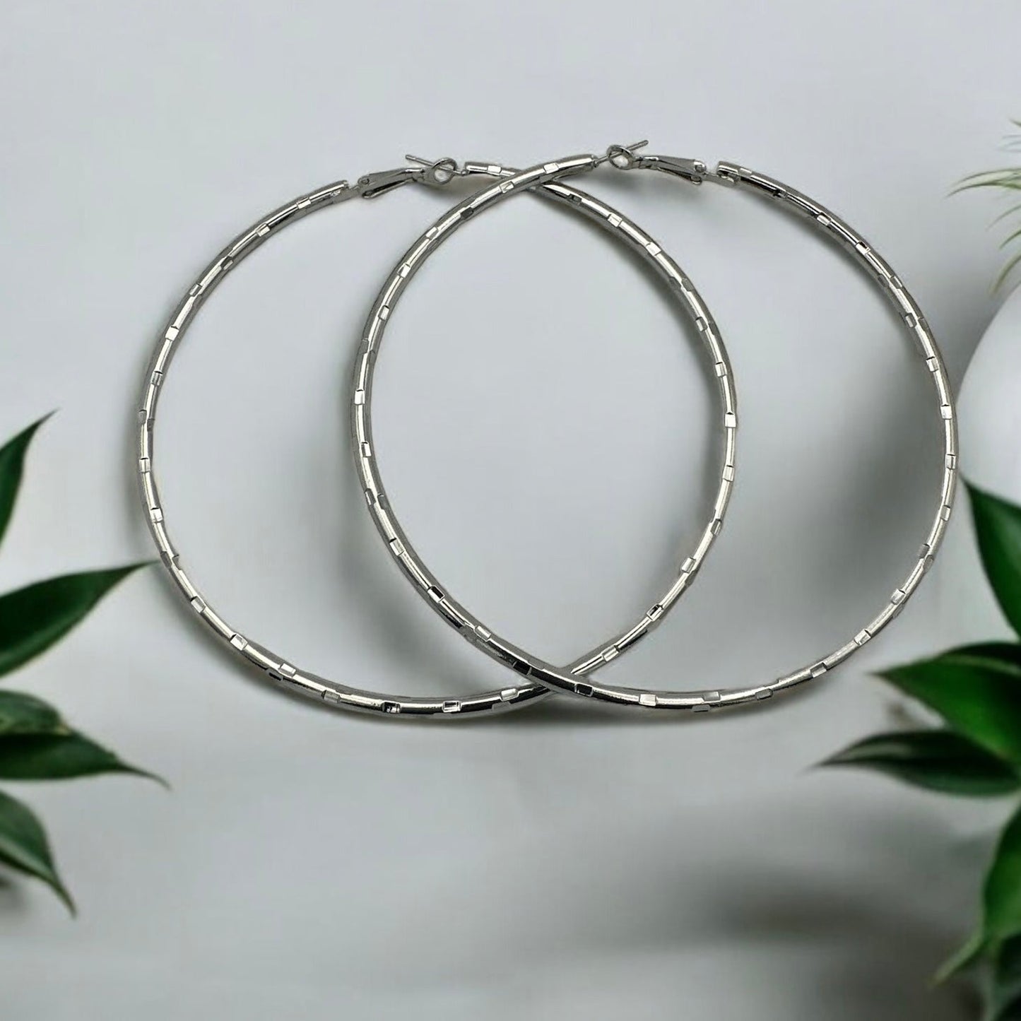 9CM Round Hoops Statement Hoop Earrings - Fatisha Boutique