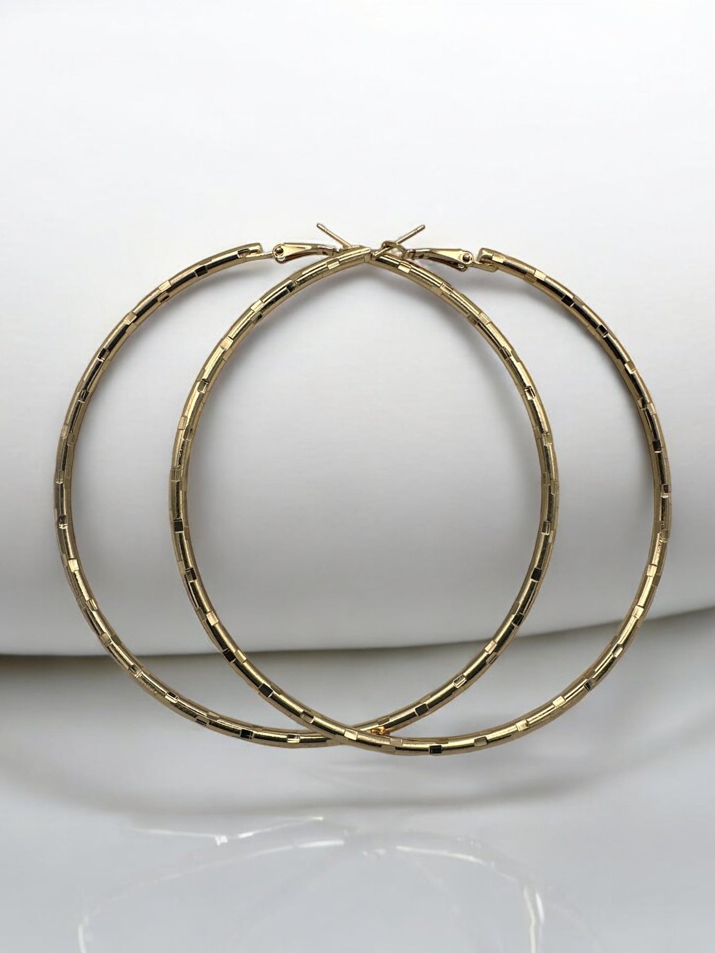 9CM Round Hoops Statement Hoop Earrings - Fatisha Boutique