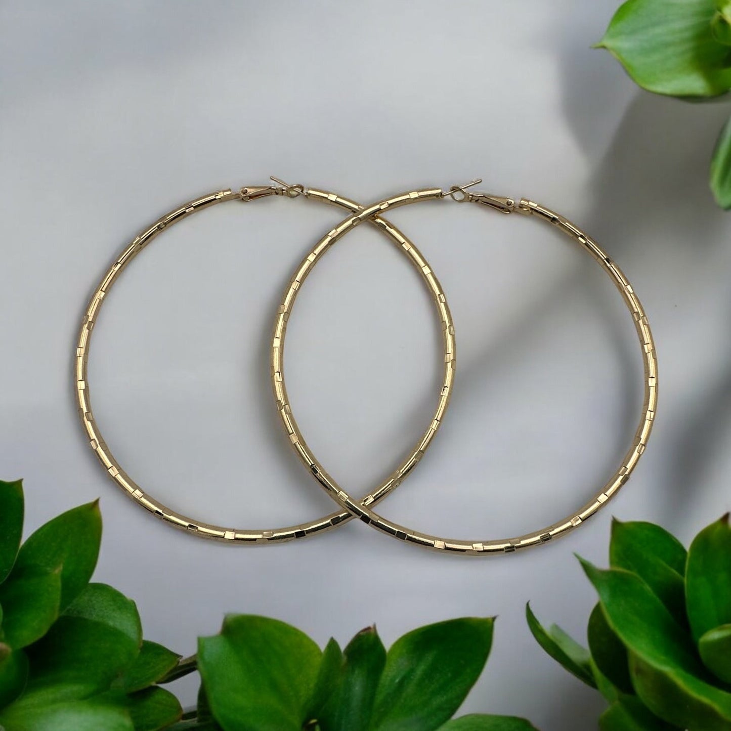 9CM Round Hoops Statement Hoop Earrings - Fatisha Boutique