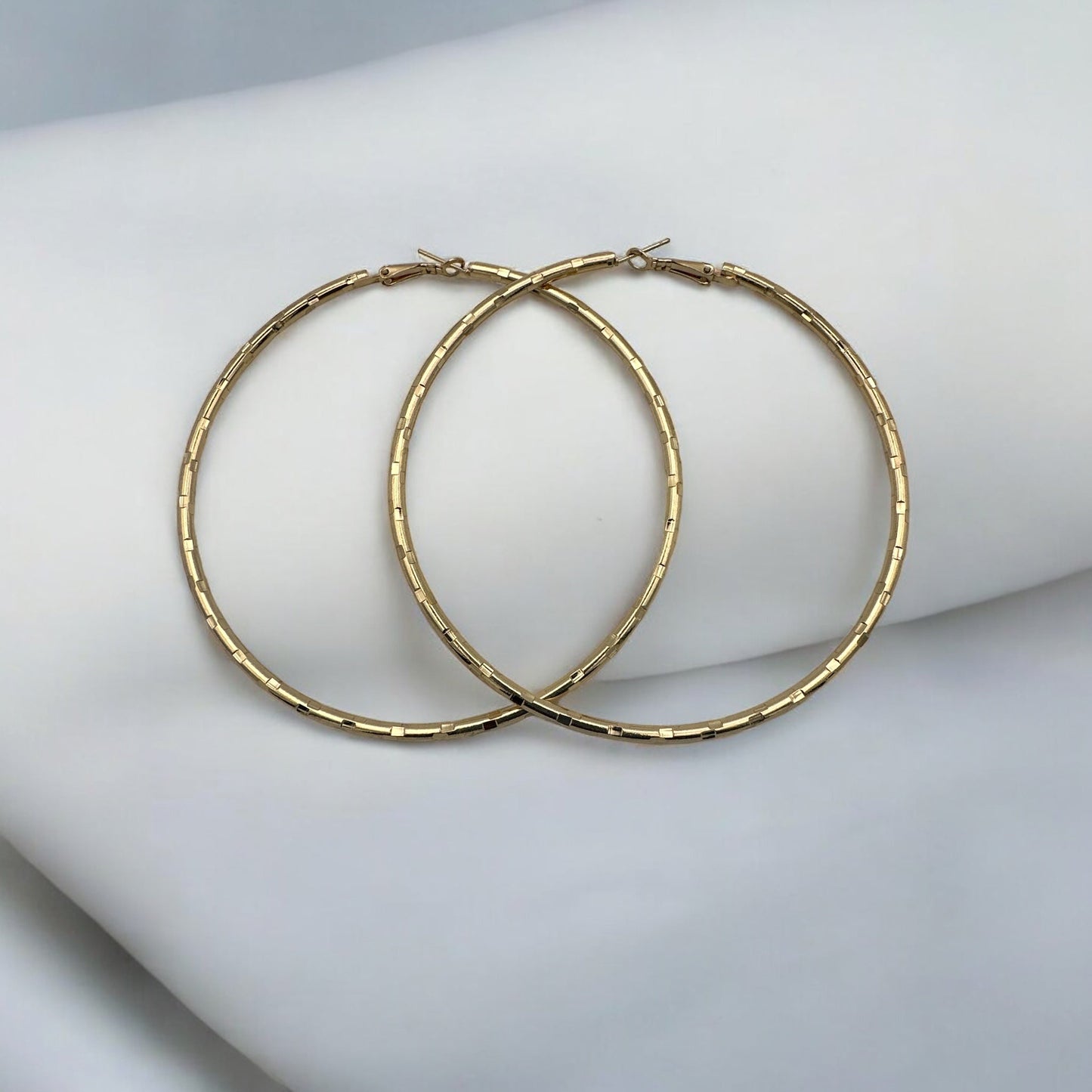 9CM Round Hoops Statement Hoop Earrings - Fatisha Boutique