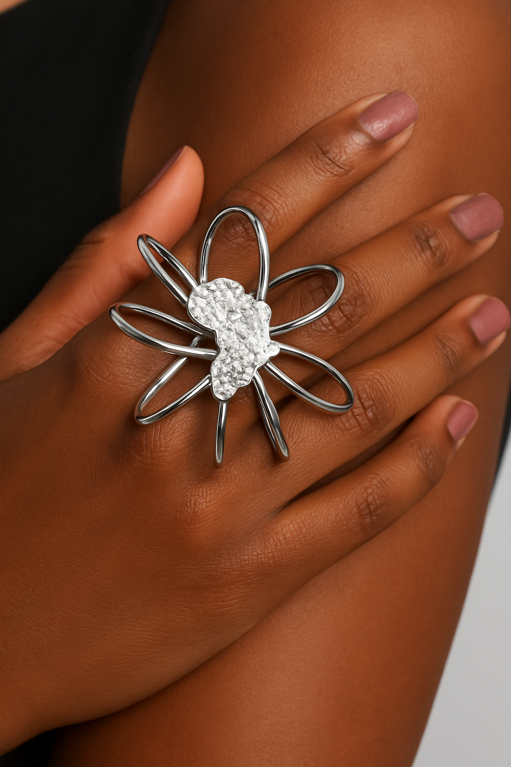 Orbit African Map Statement Ring – Adjustable Afrocentric Jewellery in Gold/Silver
