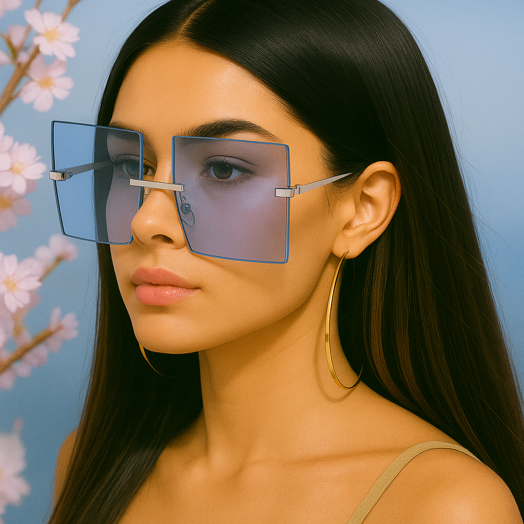 Oversized UV400 Square Gradient Sunglasses – Trendy Chic Shades for Women - Fatisha Boutique #
