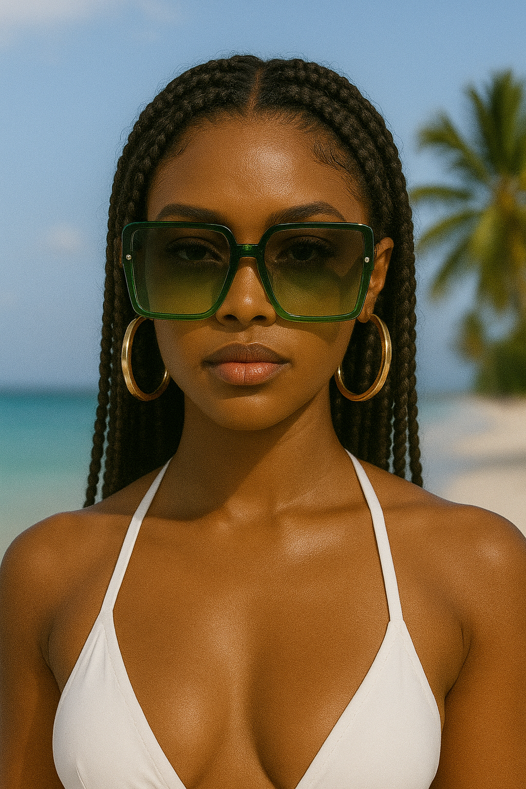 Oversized Square Trendy UV400 Sunglasses – Unisex Gradient Fashion Shades - Fatisha Boutique #