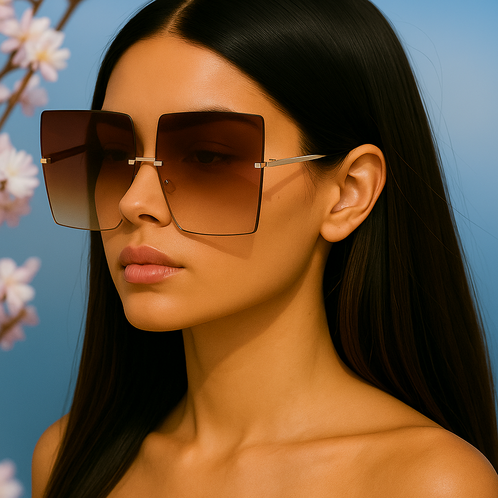 Oversized UV400 Square Gradient Sunglasses – Trendy Chic Shades for Women - Fatisha Boutique #