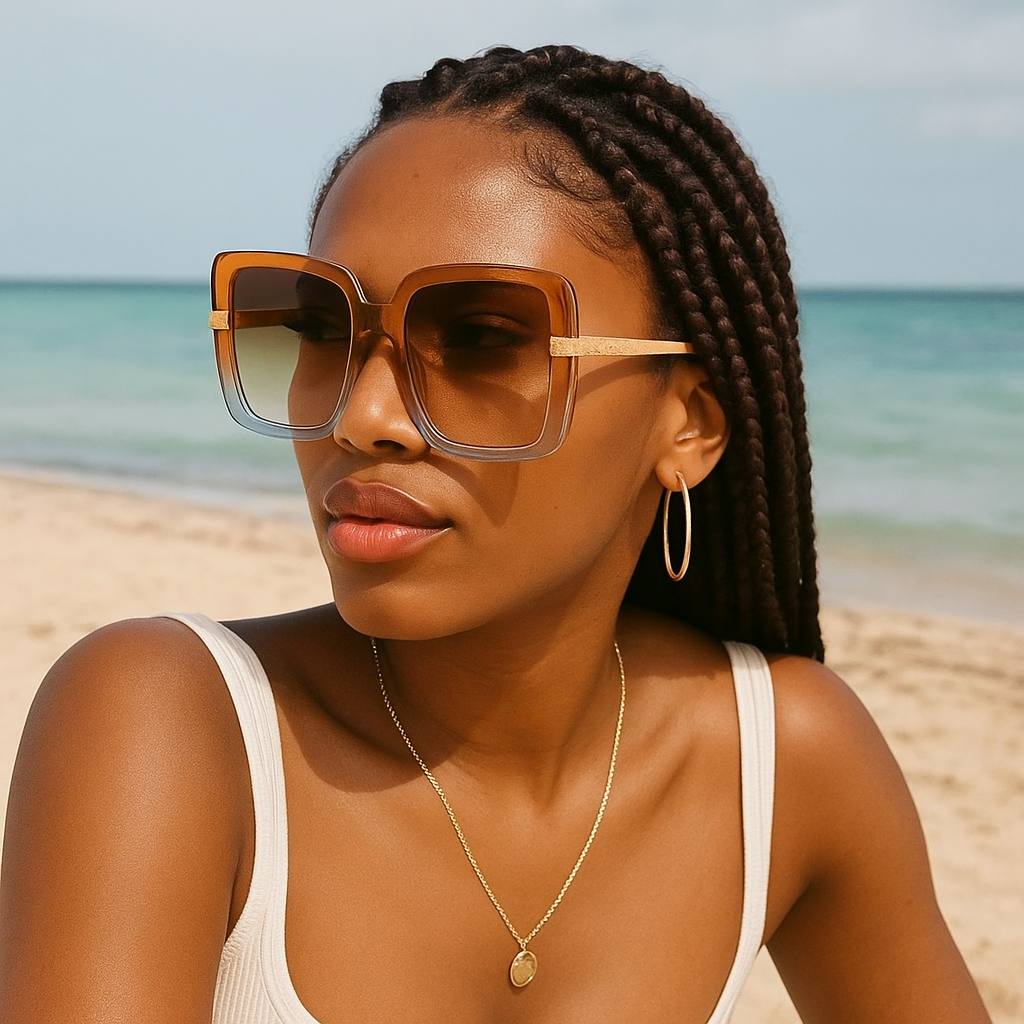 Oversized Square Sunglasses for Women – UV400 Gradient Lens | Free UK Shipping - Fatisha Boutique #