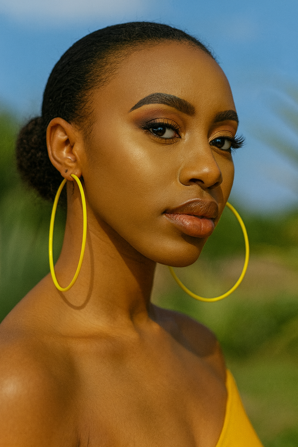 Funky 10CM Colourful Retro Hoop Earrings – Bold Lightweight Statement Hoops - Fatisha Boutique #