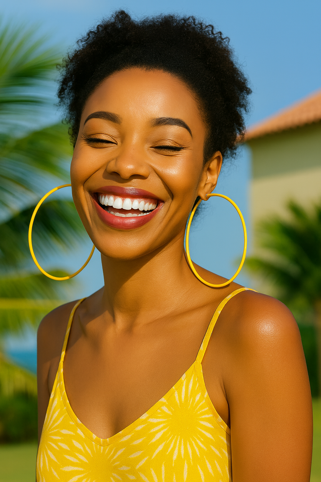 Funky 10CM Colourful Retro Hoop Earrings – Bold Lightweight Statement Hoops - Fatisha Boutique #