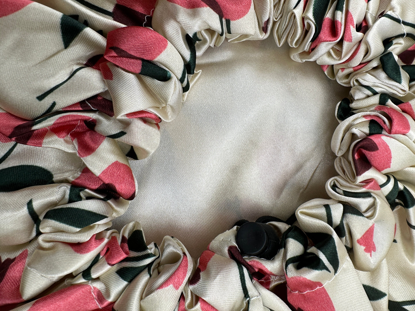 Adjustable Reversible Satin Bonnet – Double-Layered Floral Silk Sleep Cap for Hair Protection - Fatisha Boutique #