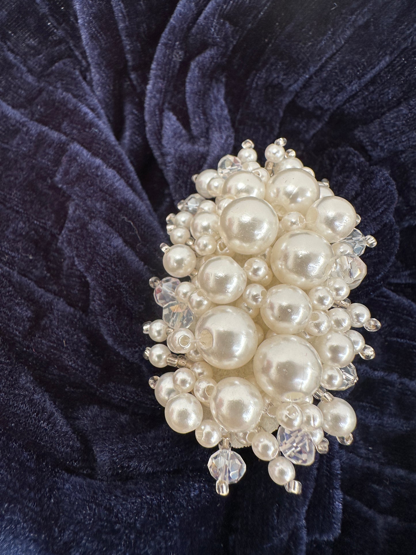 Elegant Velvet Turban Cap with Pearl Beads – Pre-Tied, Lightweight, Ready to Wear Headwrap for Women - Fatisha Boutique #