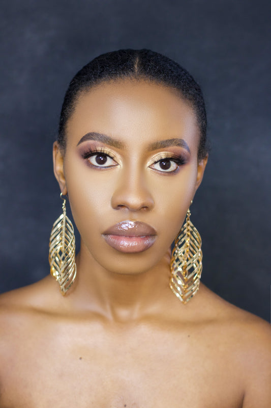 Bold Spiral Cutout Statement Earrings – Lightweight Gold & Silver Dangle Glam - Fatisha Boutique #