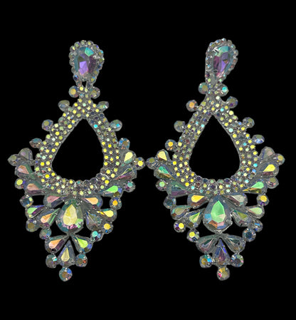 Gorgeous Elegant Teardrop Rhinestones Statement Earrings
