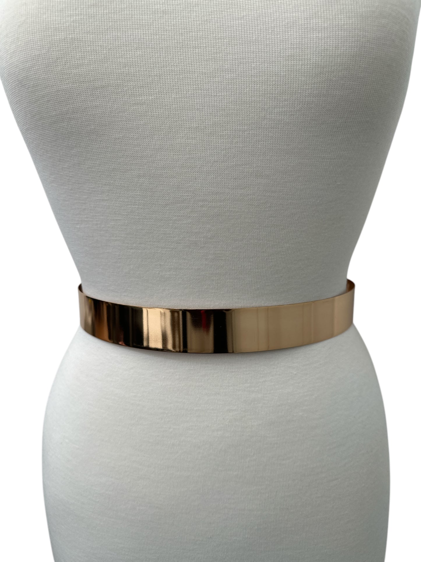 Elegant Glamorous Metal Sleek Sculpted Sophisticated Waist Belt – Gold & Silver in Two Adjustable Sizes