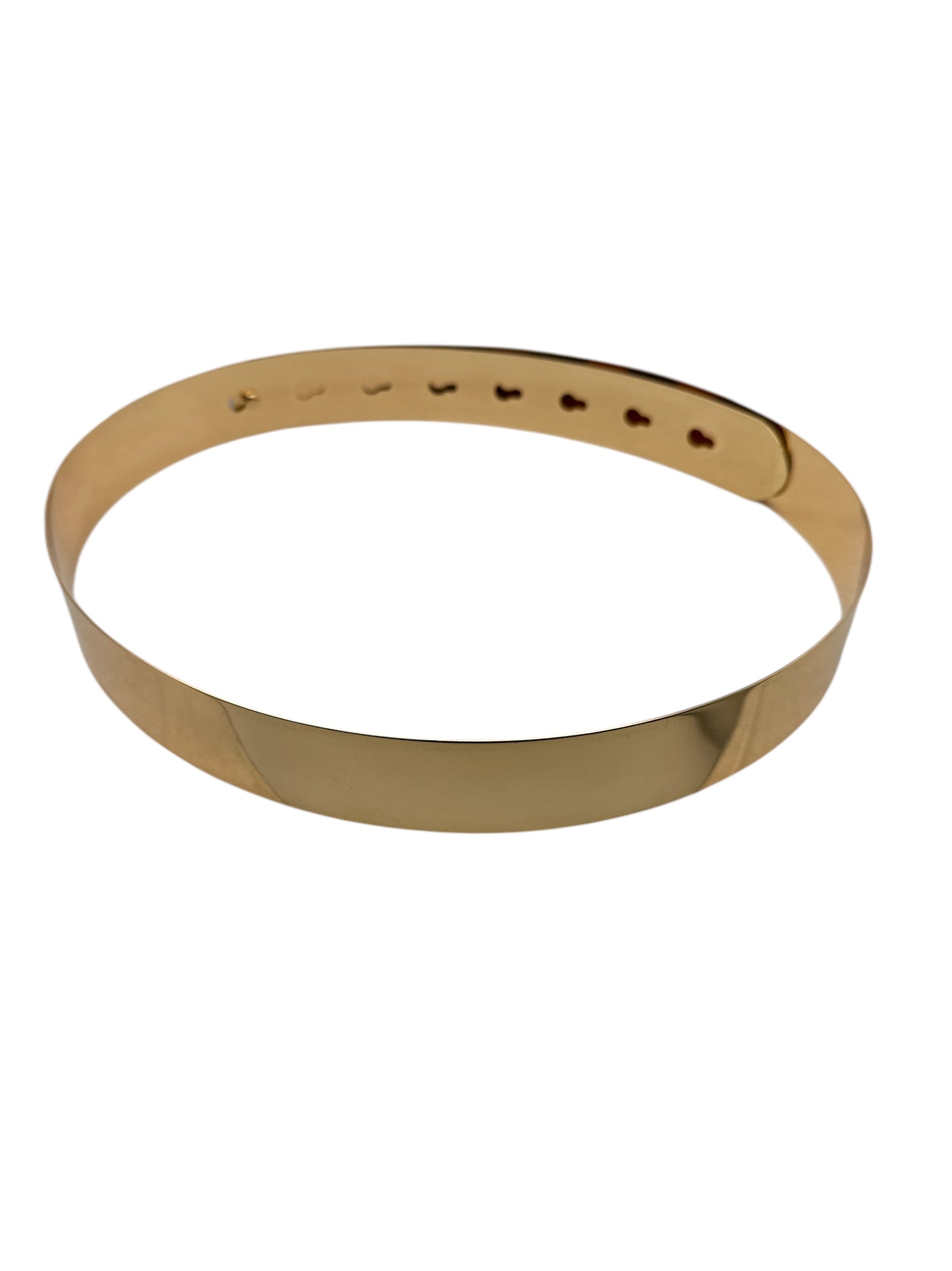 Elegant Glamorous Metal Sleek Sculpted Sophisticated Waist Belt – Gold & Silver in Two Adjustable Sizes