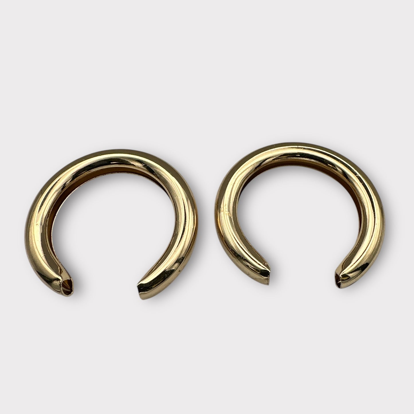 Chunky 5cm Open Hoop Earrings – Bold Sculptural Gold & Silver Statement Jewellery - Fatisha Boutique #