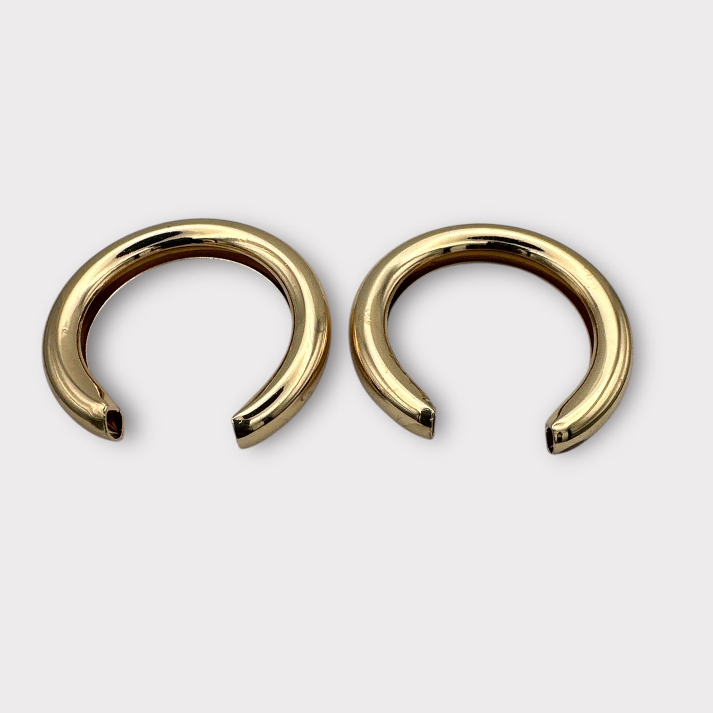 Chunky 5cm Open Hoop Earrings – Bold Sculptural Gold & Silver Statement Jewellery - Fatisha Boutique #