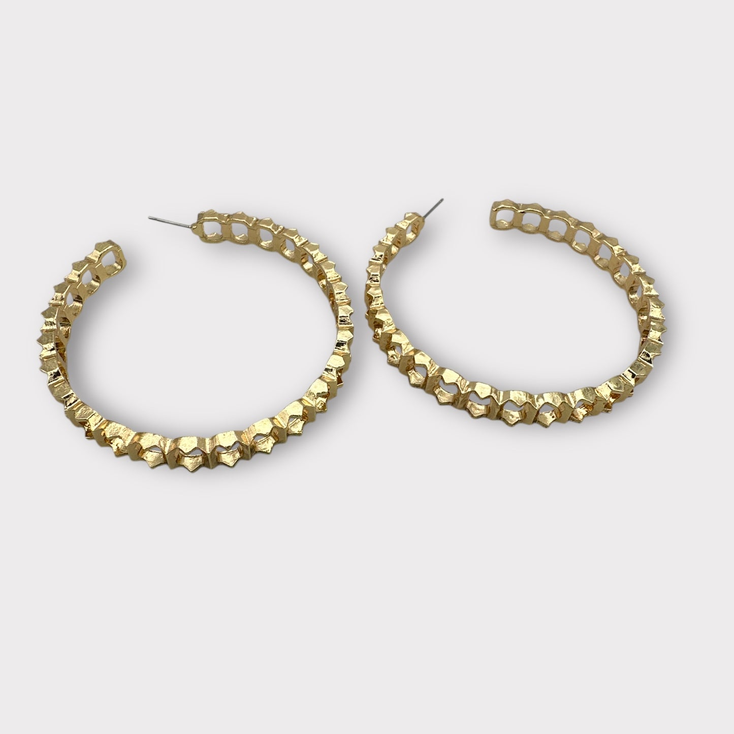 Bold 6CM Chunky Statement Hoop Earrings – Gold Fashion Jewellery for Women
