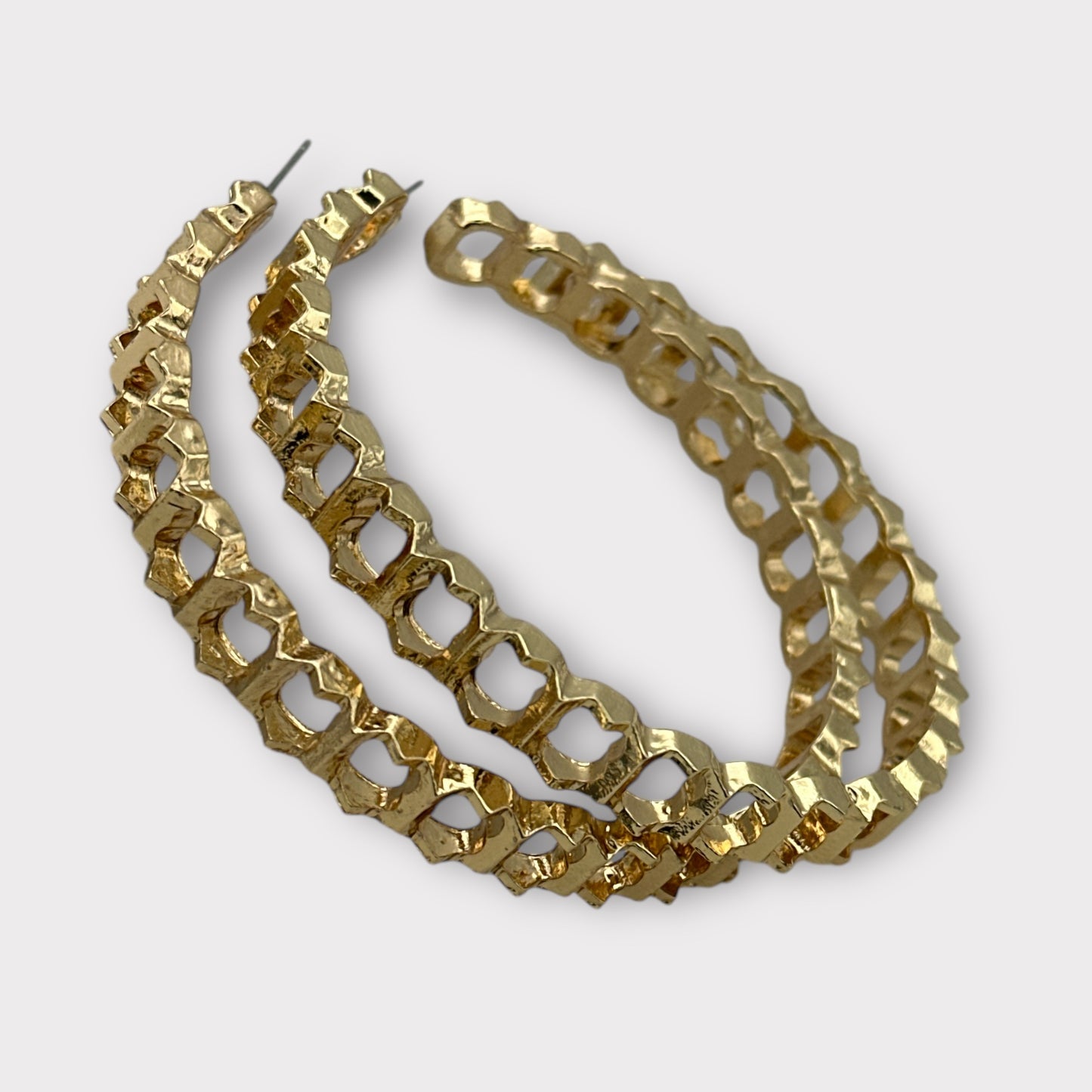 Bold 6CM Chunky Statement Hoop Earrings – Gold Fashion Jewellery for Women