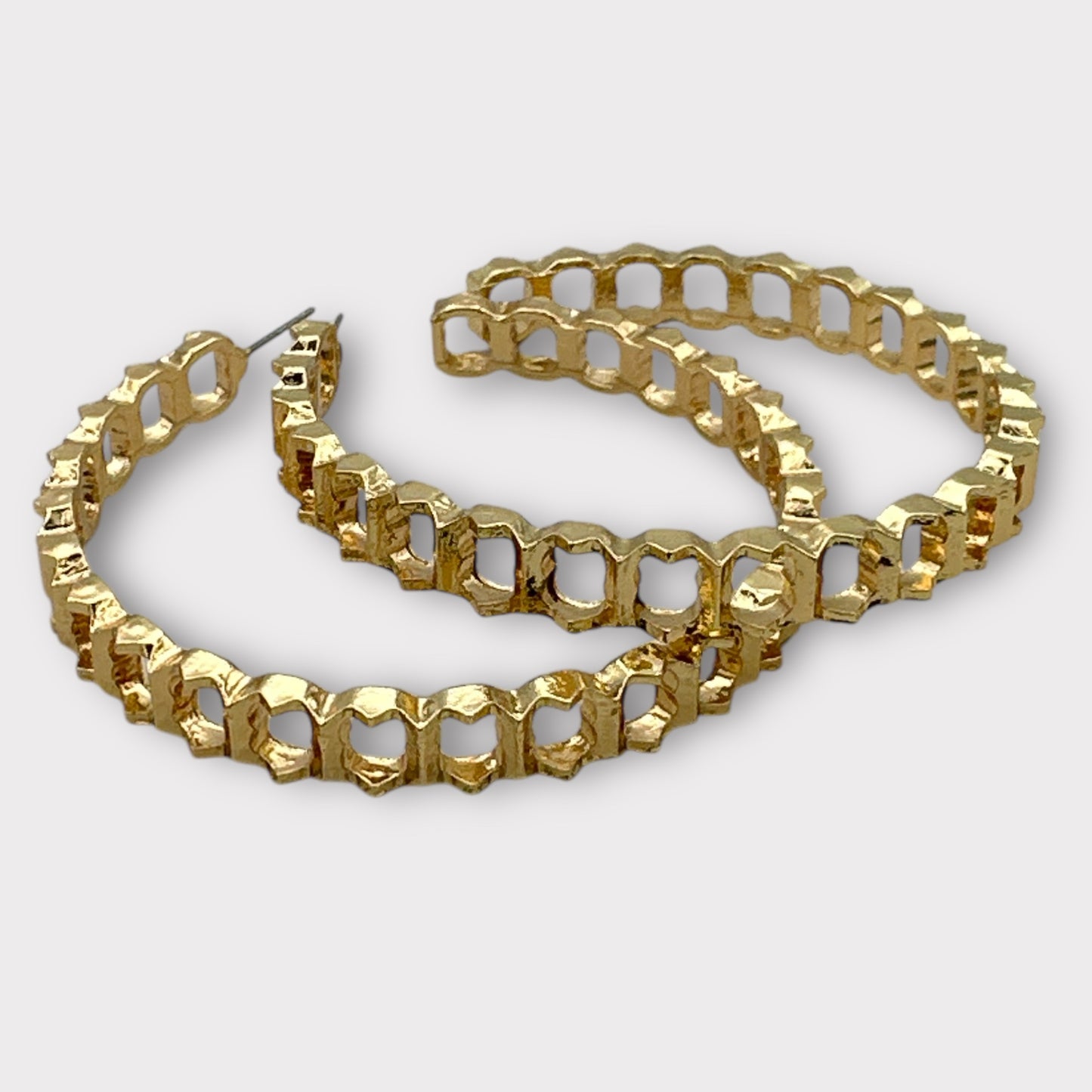 Bold 6CM Chunky Statement Hoop Earrings – Gold Fashion Jewellery for Women