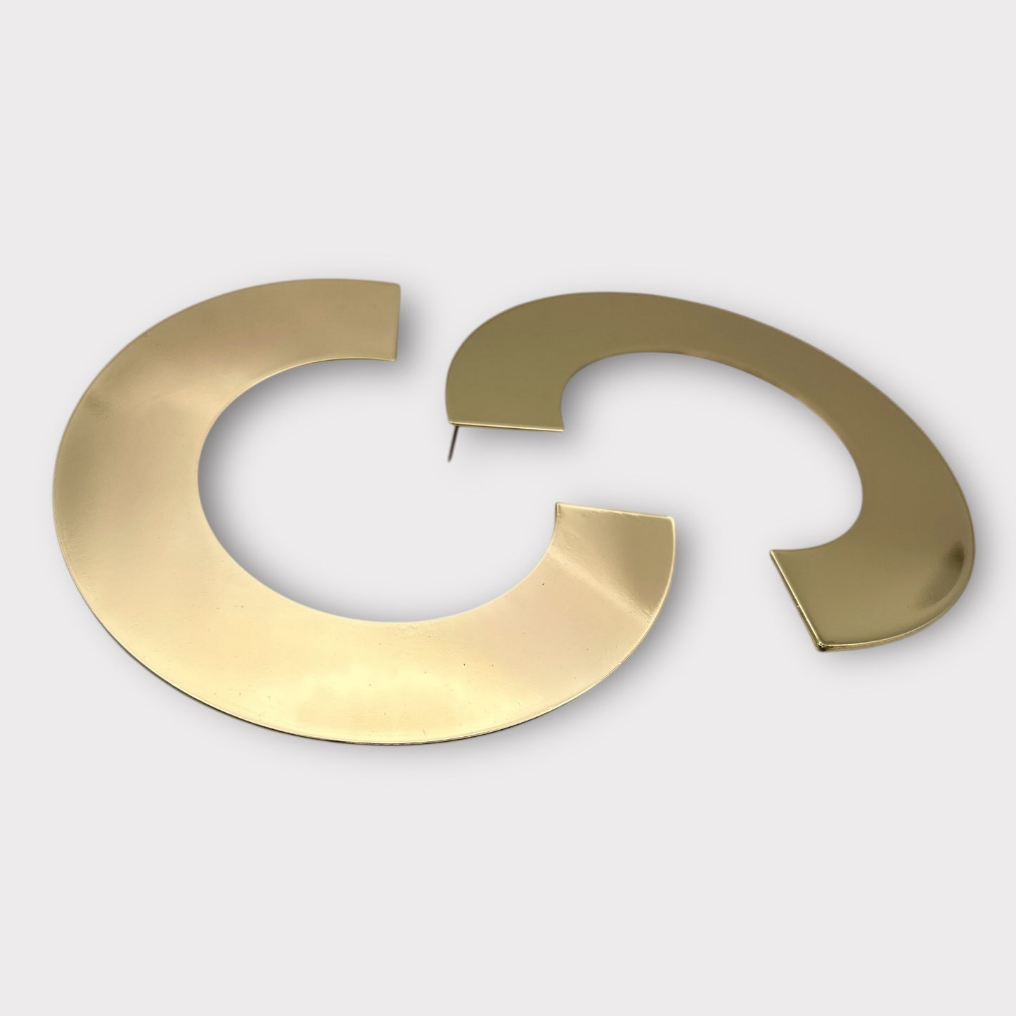 Oversized C-Shaped Stud Statement Earrings – Bold Dangling Fashion Jewellery - Fatisha Boutique #