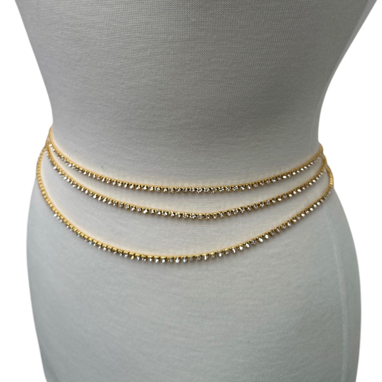 Triple Layer Rhinestone Belly Chain – Festival Beach Body Jewellery Boho Chic - Fatisha Boutique #